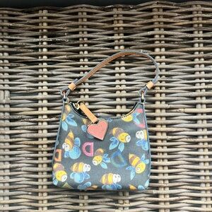 Dooney & Bourke Gray Mini Bag with Bee Pattern -NEW